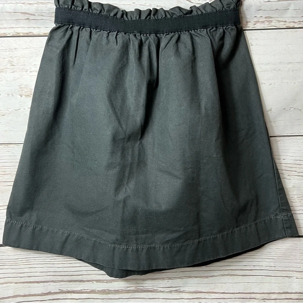 Nwot J.Crew Grey Cotton Bell Pull On Elastic Skirt